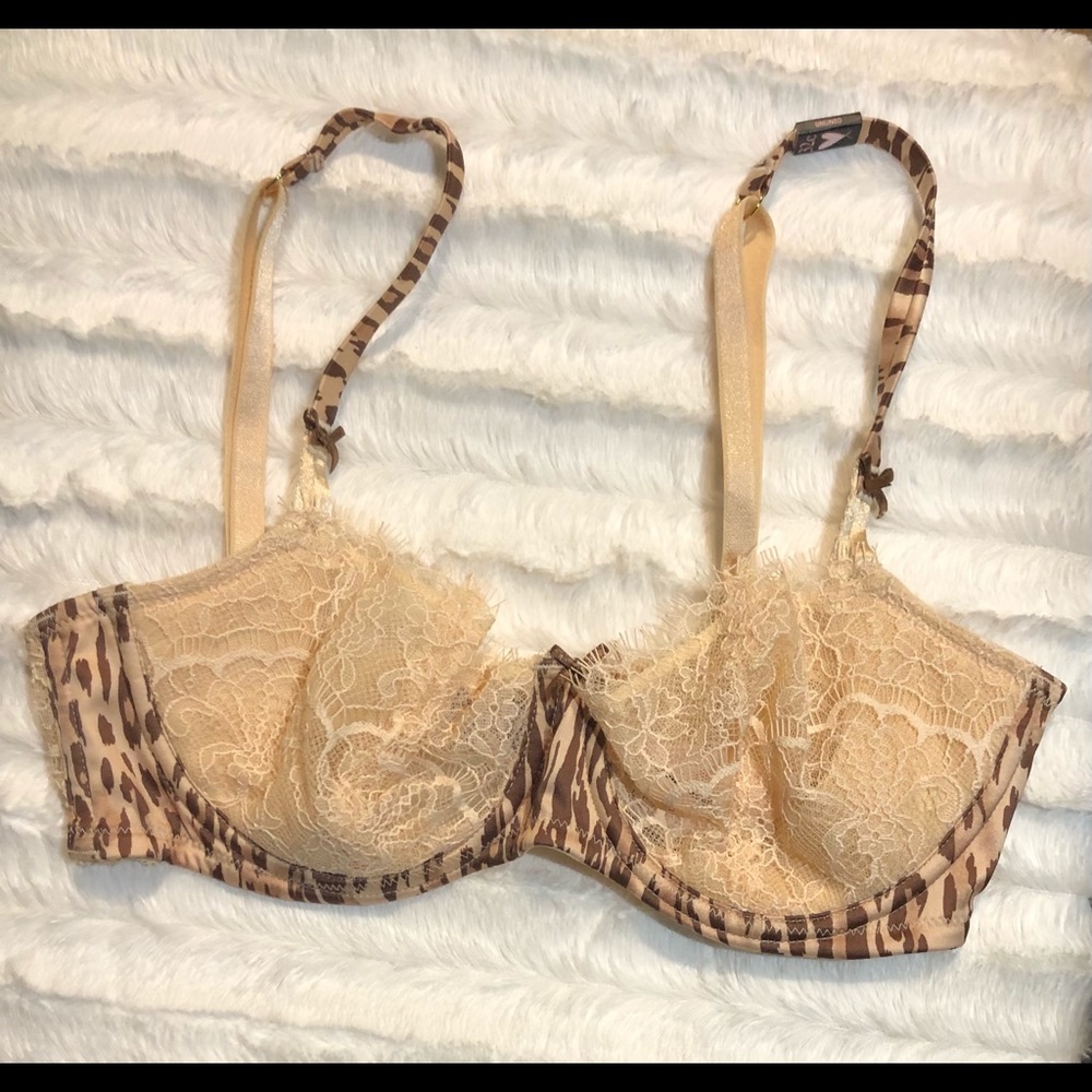 Victoria’s Secret Tan and Animal Print Bra (New)